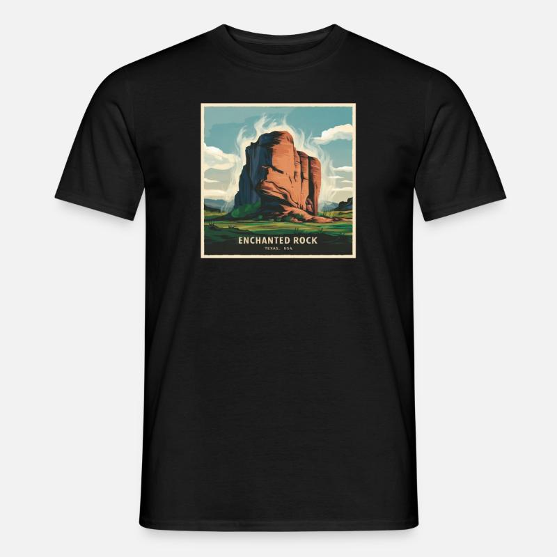 Enchanted Rock Texas Berge Landschaft - Männer T-Shirt - Schwarz