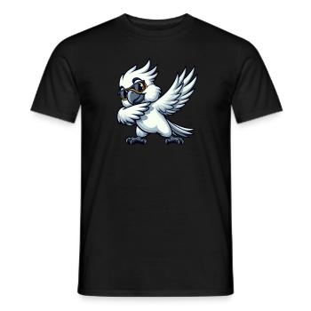 Budgie Dab Pose Fun Design - Men's T-Shirt - black - Front - AI Model Male 178 light (178cm)