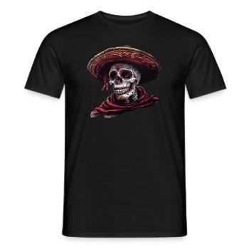 Cinco de Mayo Zombie : l’horreur au Mexique - T-shirt homme - noir - Devant - AI Model Male 178 light (178cm)