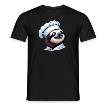 Fier chef paresseux : maître aux fourneaux - T-shirt homme - noir - Devant - AI Model Male 178 light (178cm)