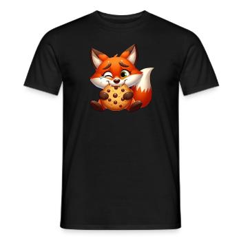 Rotfuchs Cookie Süßigkeit Nachtisch Keks - Männer T-Shirt - Schwarz - Vorne - AI Model Male 178 light (178cm)