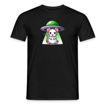 Rat & Mouse: UFO Abduction Adventure - Men's T-Shirt - black - Front - AI Model Male 178 light (178cm)