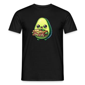 Sweet Avocado Lasagna Lover - Men's T-Shirt - black - Front - AI Model Male 178 light (178cm)