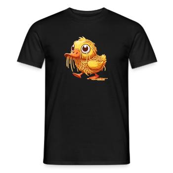 Canard maladroit sucré avec spaghetti - T-shirt homme - noir - Devant - AI Model Male 178 light (178cm)