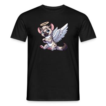 Hyena Angel Wings Halo - Men's T-Shirt - black - Front - AI Model Male 178 light (178cm)