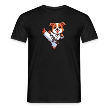 Pitbull Karaté High Kick Arts martiaux Arts martiaux - T-shirt homme - noir - Devant - AI Model Male 178 light (178cm)