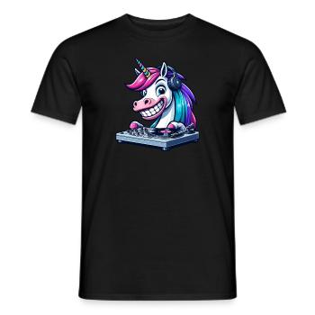 Cochon DJ Disco Musique Soirée Dansante Techno - T-shirt homme - noir - Devant - AI Model Male 178 light (178cm)