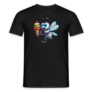 Süße Fliege Cartoon Eis Sommer Spaß - Männer T-Shirt - Schwarz - Vorne - AI Model Male 178 light (178cm)