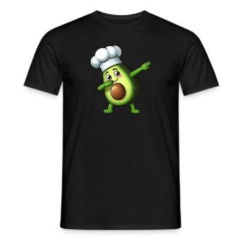 Mignon dessin animé avocat cuisine - T-shirt homme - noir - Devant - AI Model Male 178 light (178cm)