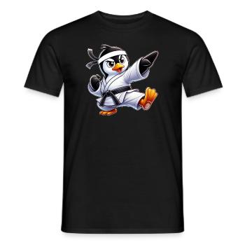 Penguin Karate Martial Arts Martial Arts Martial Arts - Men's T-Shirt - black - Front - AI Model Male 178 light (178cm)