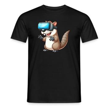 Otter VR Gamer Virtuelle Realität Science Fiction - Männer T-Shirt - Schwarz - Vorne - AI Model Male 178 light (178cm)