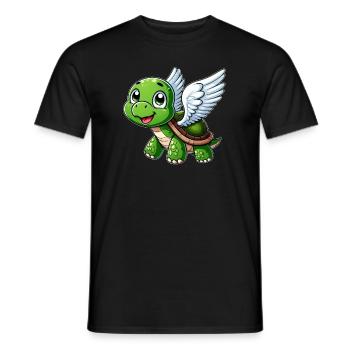 Tortue Ange Ailes Halo Farm Landw - T-shirt homme - noir - Devant - AI Model Male 178 light (178cm)