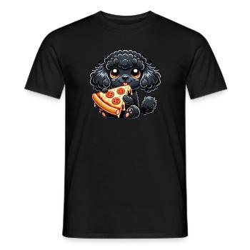 mignonne hyène se balançant terrain de jeu dessin animé - T-shirt homme - noir - Devant - AI Model Male 178 light (178cm)