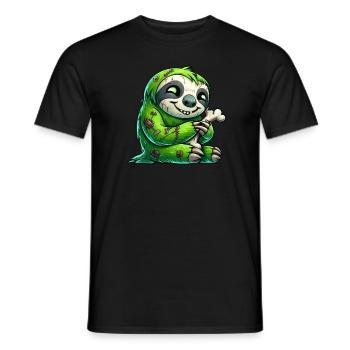 Halloween paresseux zombie dessin animé drôle - T-shirt homme - noir - Devant - AI Model Male 178 light (178cm)