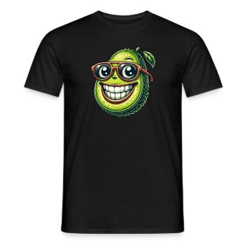 Coole Avocado Frucht Sonne Sommer Sonnenbrille - Männer T-Shirt - Schwarz - Vorne - AI Model Male 178 light (178cm)