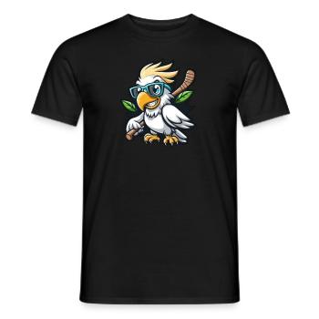 Kakadu Bird of Paradise Hockey Ice Hockey - Men's T-Shirt - black - Front - AI Model Male 178 light (178cm)