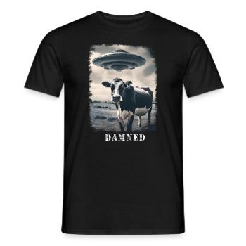 Damn, the UFO is back - Men's T-Shirt - black - Front - AI Model Male 178 light (178cm)