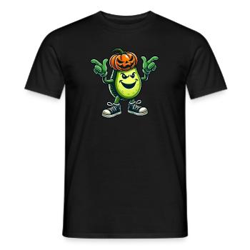 Halloween Avocado Monster Kürbis Cartoon - Männer T-Shirt - Schwarz - Vorne - AI Model Male 178 light (178cm)