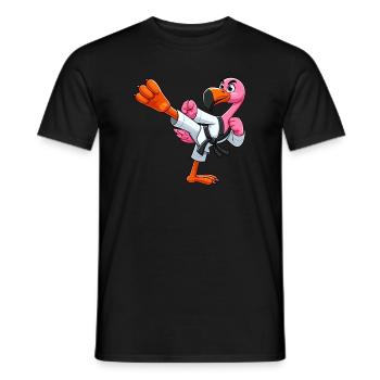 Flamingo Karaté Ceinture Noire Arts Martiaux - T-shirt homme - noir - Devant - AI Model Male 178 light (178cm)