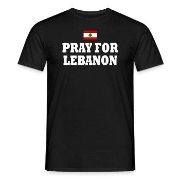 Pray for lebanon - libanon - T-shirt homme - noir - Devant - AI Model Male 178 light (178cm)