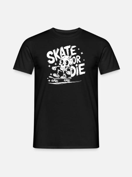 Skateboarder Streetart Skate or Die - Men's T-Shirt - black