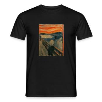 The scream - circles - Men's T-Shirt - black - Front - AI Model Male 178 light (178cm)