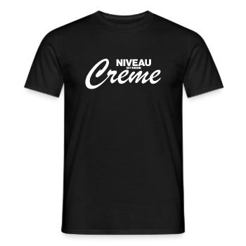 Le niveau n'est pas une crème - T-shirt homme - noir - Devant - AI Model Male 178 light (178cm)