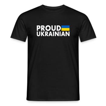 Proud ukrainian - Men's T-Shirt - black - Front - AI Model Male 178 light (178cm)