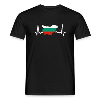 Bulgaria Flag Bulgarian Flag Golden Sands - Men's T-Shirt - black - Front - AI Model Male 178 light (178cm)
