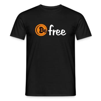 Bitcoin BTC Crypto Blockchain Coin Exchange Coin - Men's T-Shirt - black - Front - AI Model Male 178 light (178cm)