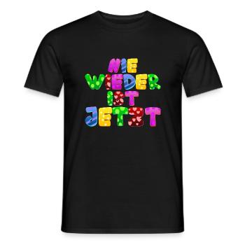 AfD stoppen gegen rechts Demokratie Vielfalt links - Männer T-Shirt - Schwarz - Vorne - AI Model Male 178 light (178cm)