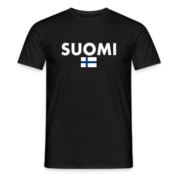 Suomi - Men's T-Shirt - black - Front - AI Model Male 178 light (178cm)