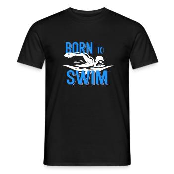 Zum Schwimmen geboren - Männer T-Shirt - Schwarz - Vorne - AI Model Male 178 light (178cm)