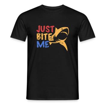 Beiß mich einfach - Männer T-Shirt - Schwarz - Vorne - AI Model Male 178 light (178cm)