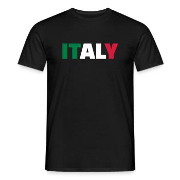 Italy - T-shirt homme - noir - Devant - AI Model Male 178 light (178cm)