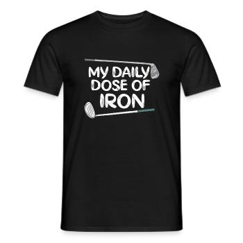 Meine tägliche Dosis Eisen - Männer T-Shirt - Schwarz - Vorne - AI Model Male 178 light (178cm)