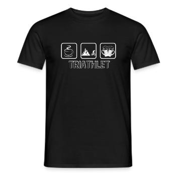 Triathlet Berge Mountainbike MTB - Männer T-Shirt - Schwarz - Vorne - AI Model Male 178 light (178cm)