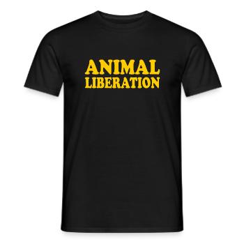 Animal liberation - T-shirt homme - noir - Devant - AI Model Male 178 light (178cm)