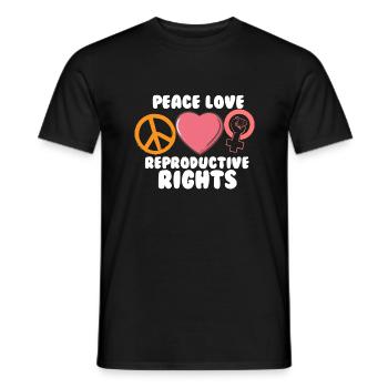 Frieden Liebe Reproduktive Rechte - Männer T-Shirt - Schwarz - Vorne - AI Model Male 178 light (178cm)