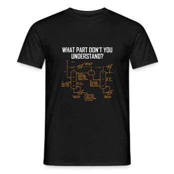 Ingénieur en chimie drôle - chimiste Schéma cirquit - T-shirt homme - noir - Devant - AI Model Male 178 light (178cm)