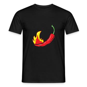 Flammant poivre épicé chaud - sauce chili - T-shirt homme - noir - Devant - AI Model Male 178 light (178cm)