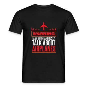 Funny Pilot and Aircraft Giftss - T-shirt homme - noir - Devant - AI Model Male 178 light (178cm)