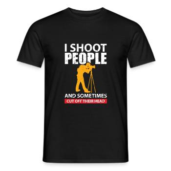 Photographer Funny gift idea for photographers - Men's T-Shirt - black - Front - AI Model Male 178 light (178cm)
