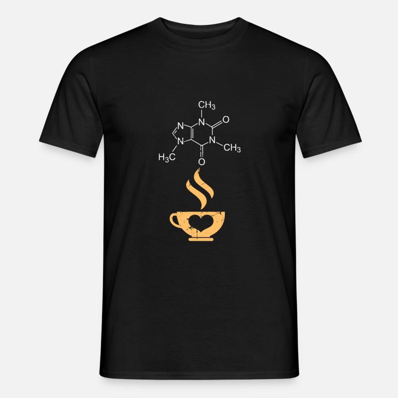Koffein Molekül Kaffee Wissenschaft Nerd - Männer T-Shirt - Schwarz
