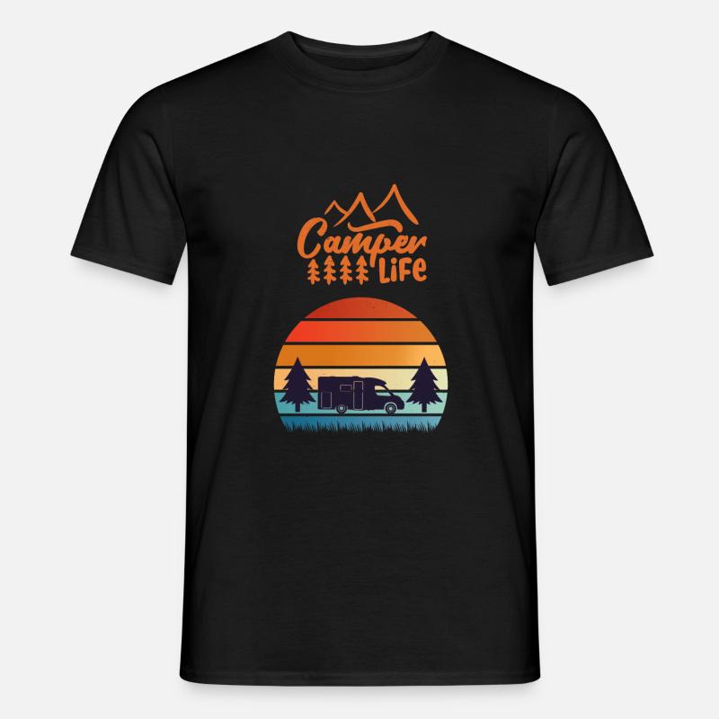 Camper Life Teilintegriert - Männer T-Shirt - Schwarz