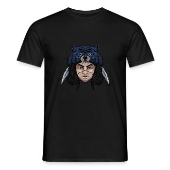 Wolf - Men's T-Shirt - black - Front - AI Model Male 178 light (178cm)
