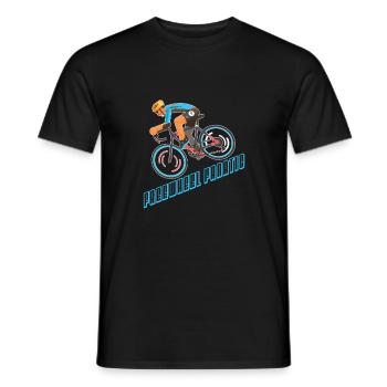 Road Bike Bicycle Road Cyclist Cycling Cyclist - Men's T-Shirt - black - Front - AI Model Male 178 light (178cm)