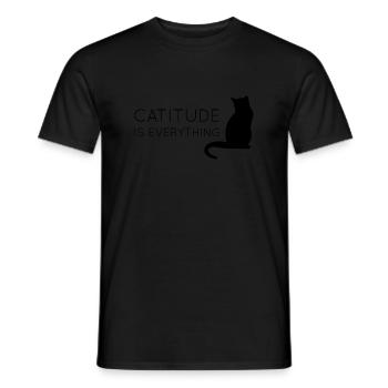CATITUDE Noir - T-shirt homme - noir - Devant - AI Model Male 178 light (178cm)