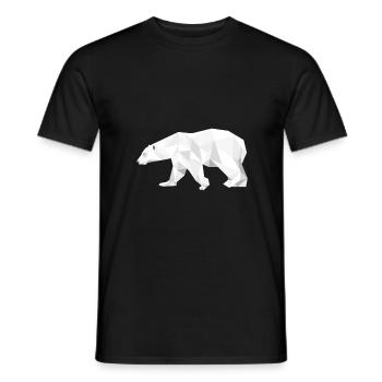 Ours polaire polygone neige arctique cadeau animal d'hiver - T-shirt homme - noir - Devant - AI Model Male 178 light (178cm)