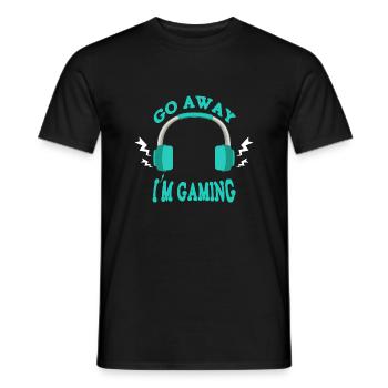 Zocken Geh Weg Ich Bin am gamen - Männer T-Shirt - Schwarz - Vorne - AI Model Male 178 light (178cm)